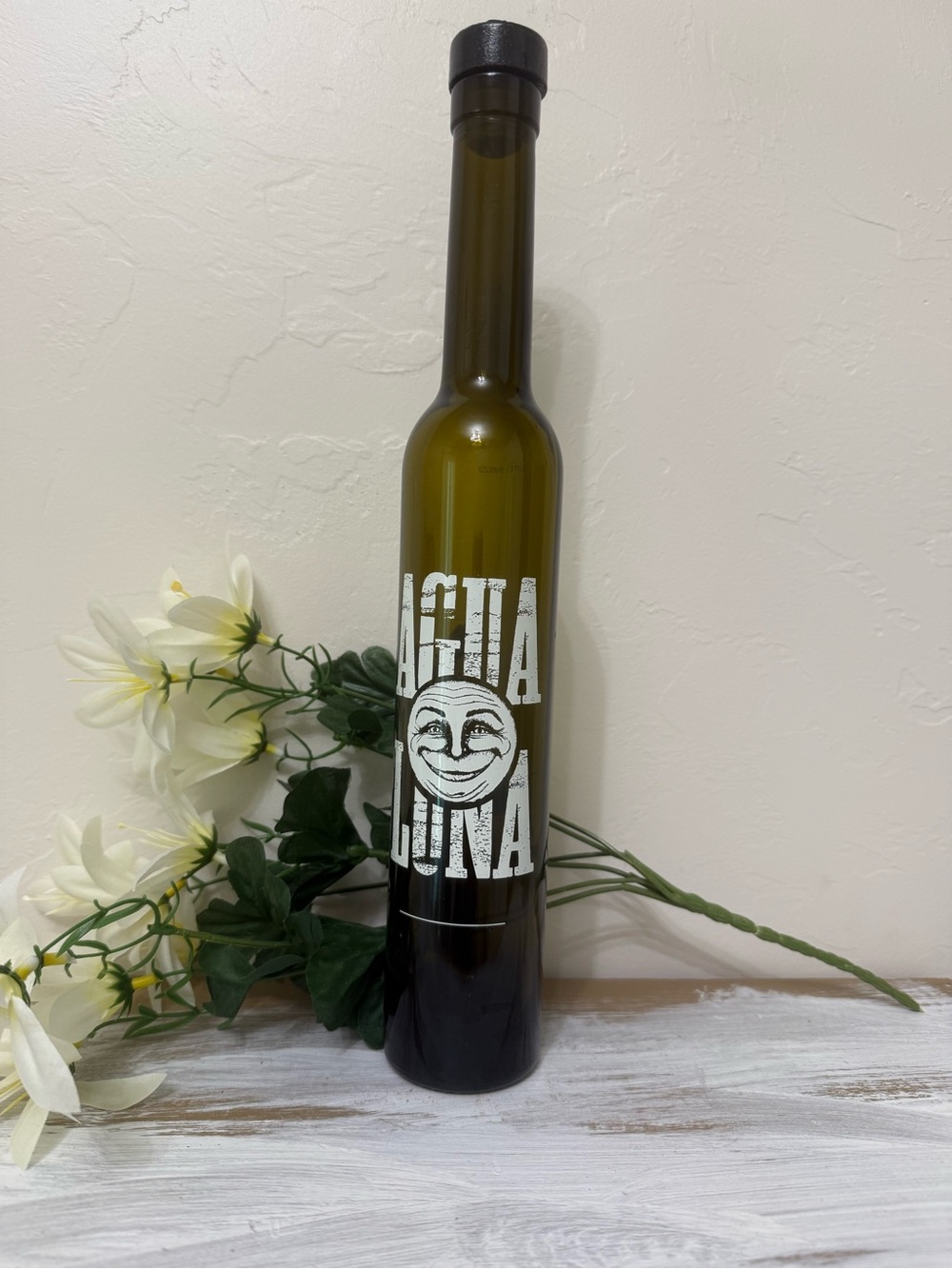 Empty Decorative Green Glass Bottle |